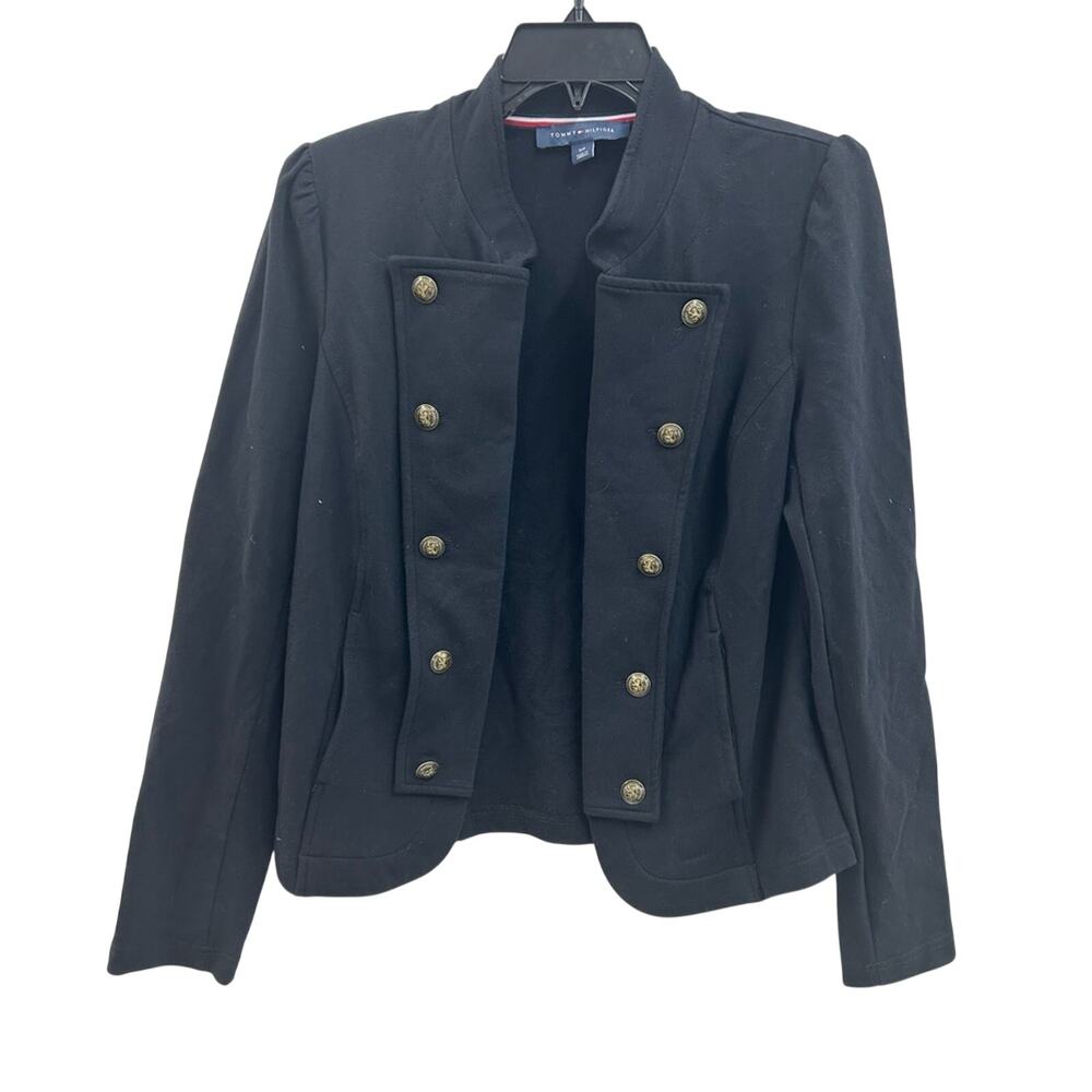 Tommy Hilfiger Black Military Style Women's Jacket Stretch